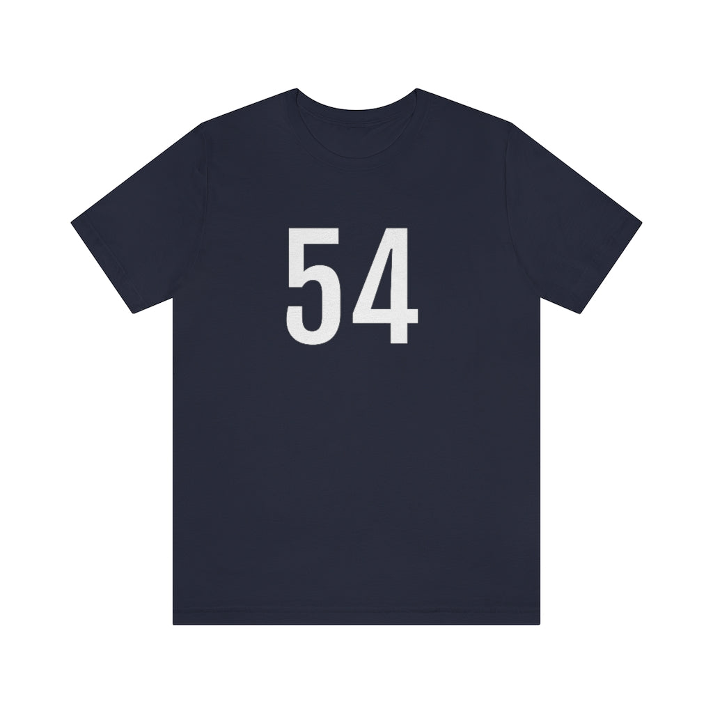T-Shirt with Number 54 On | Numbered Tee Navy T-Shirt Petrova Designs
