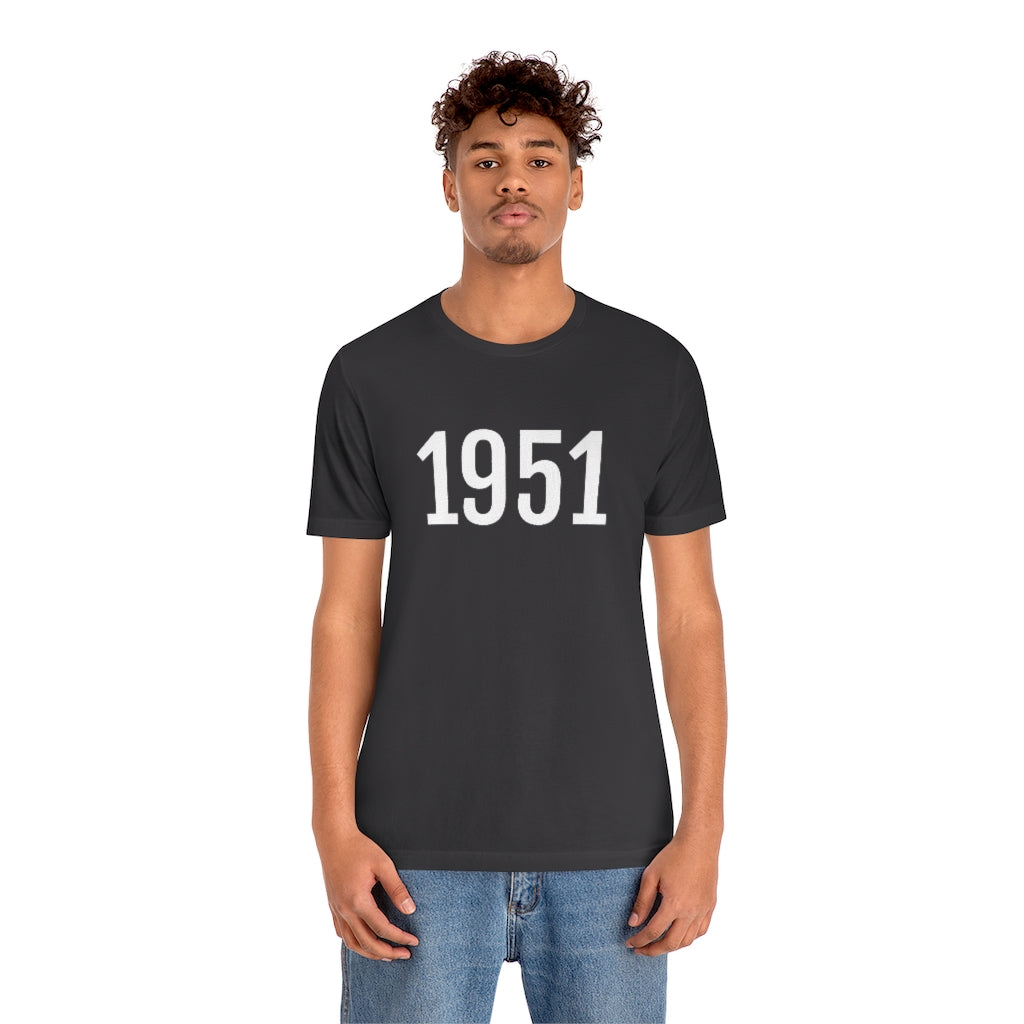 T-Shirt with Number 1951 On | Numbered Tee T-Shirt Petrova Designs