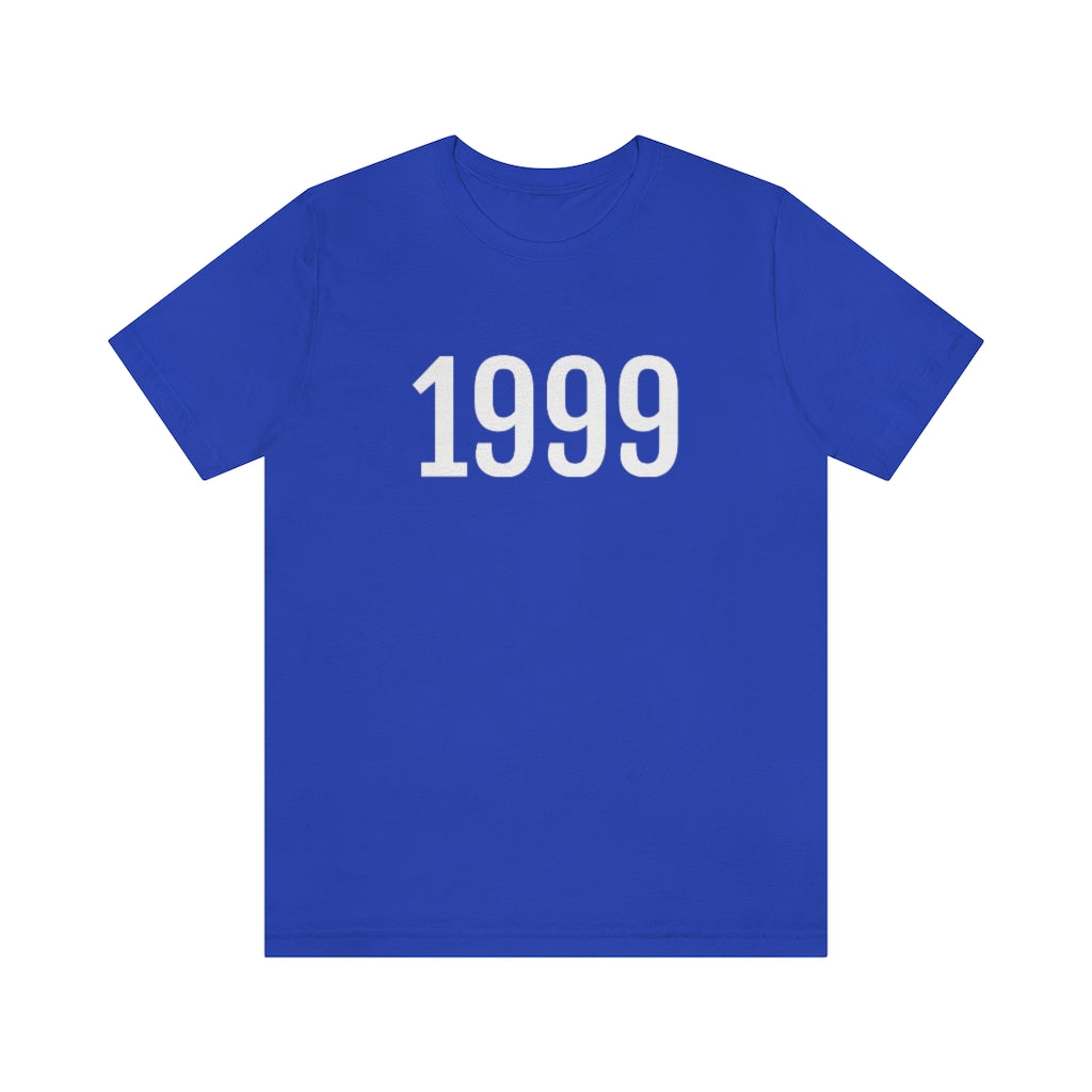 T-Shirt with Number 1999 On | Numbered Tee True Royal T-Shirt Petrova Designs