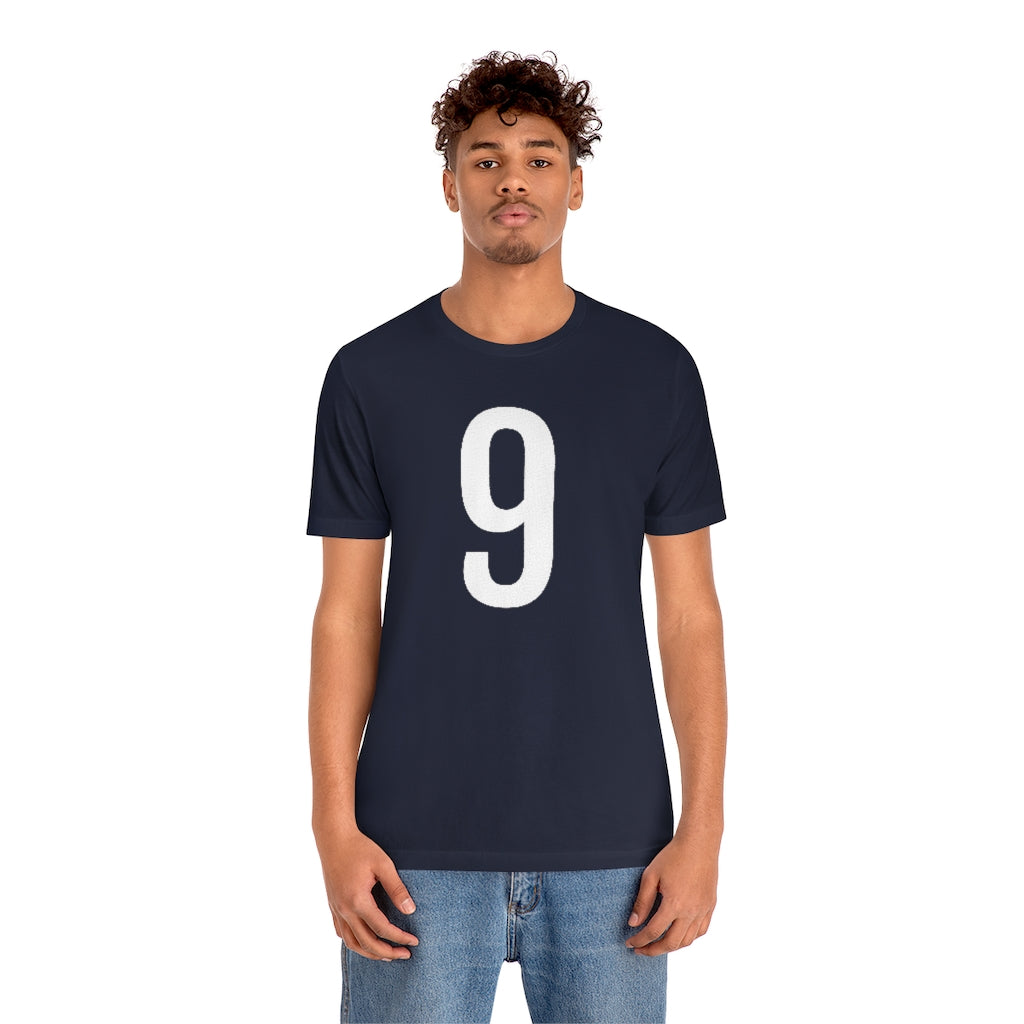 T-Shirt with Number 9 On | Numbered Tee T-Shirt Petrova Designs