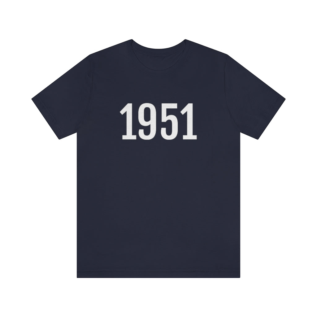 T-Shirt with Number 1951 On | Numbered Tee Navy T-Shirt Petrova Designs