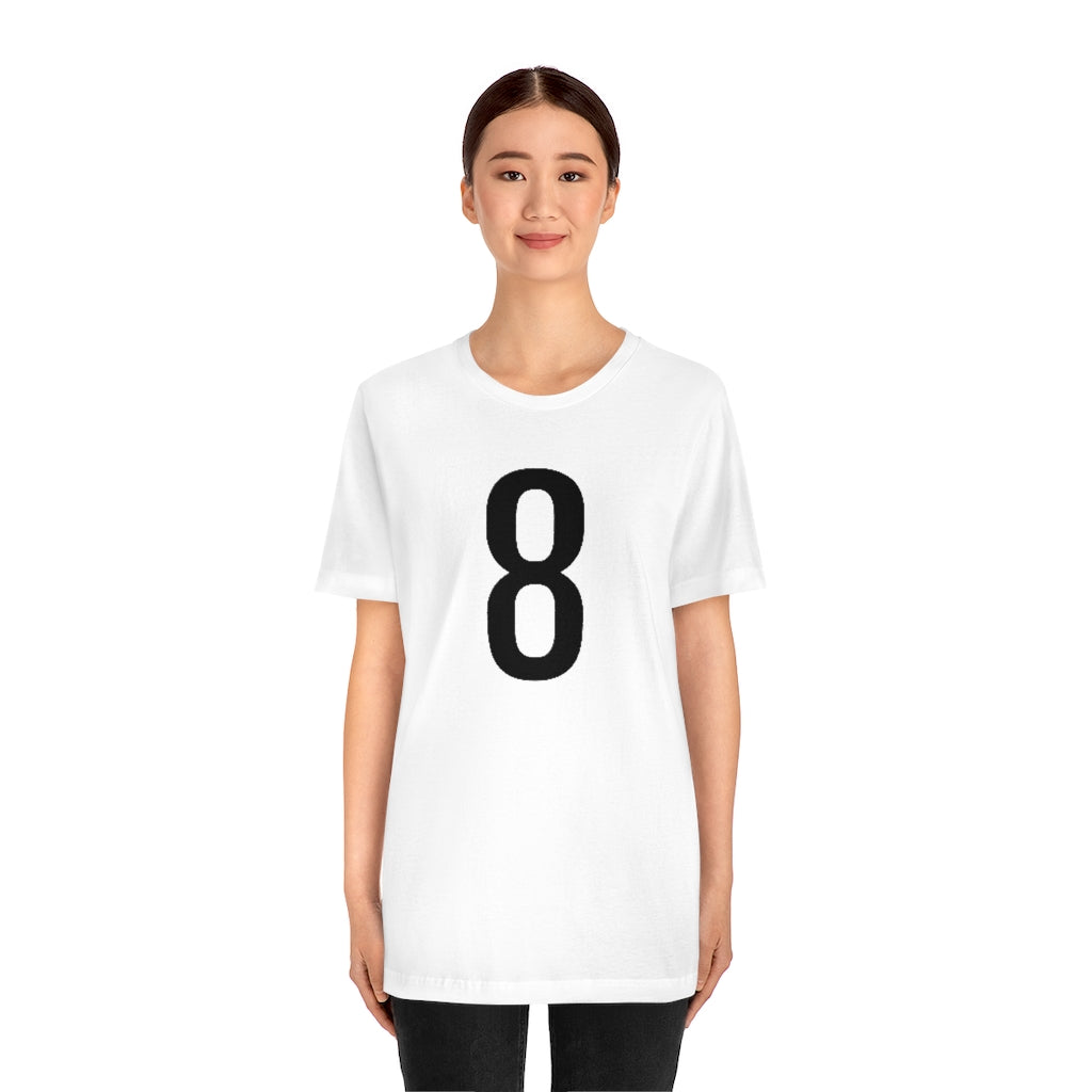 T-Shirt with Number 8 On | Numbered Tee T-Shirt Petrova Designs