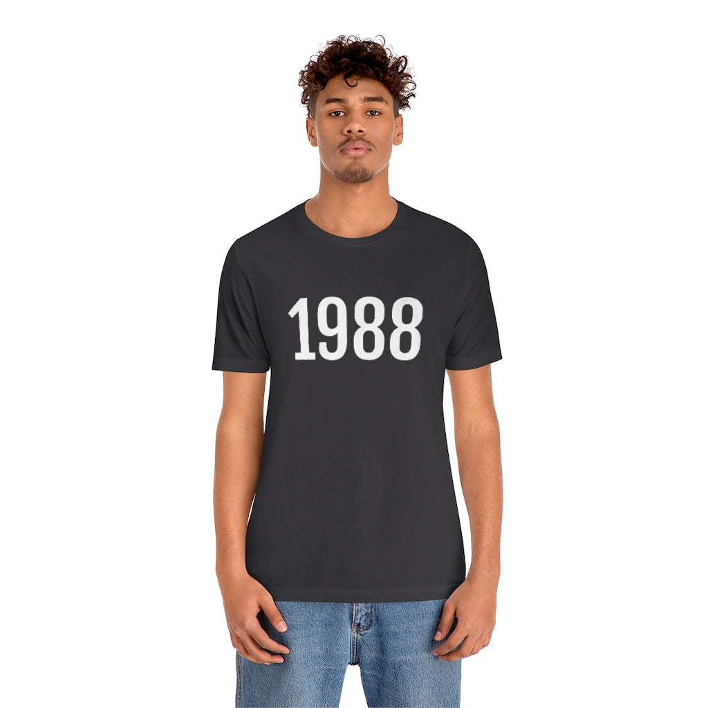 T-Shirt with Number 1988 On | Numbered Tee T-Shirt Petrova Designs