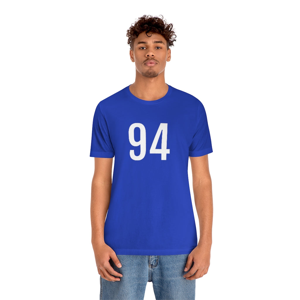 T-Shirt with Number 94 On | Numbered Tee T-Shirt Petrova Designs