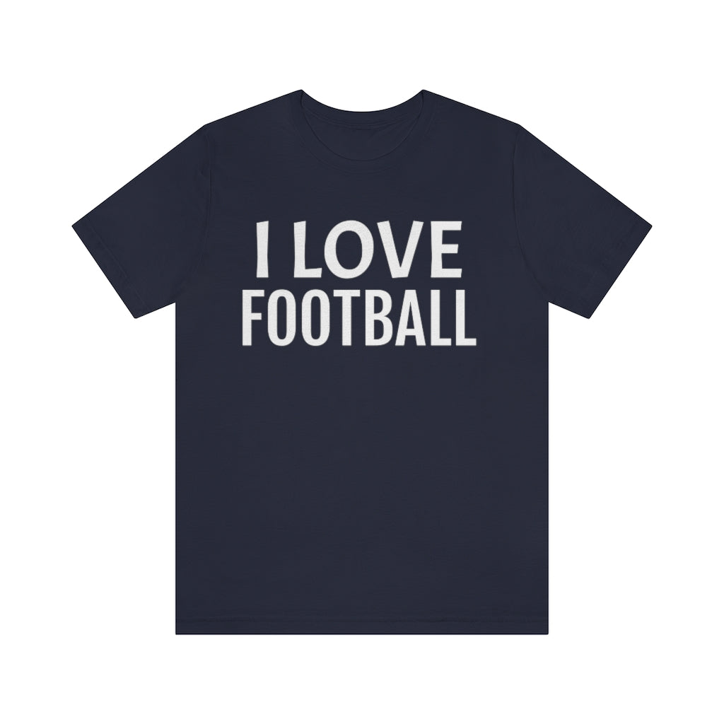 Football Theme T-Shirt | Soccer Lover Gift Idea Navy T-Shirt Petrova Designs