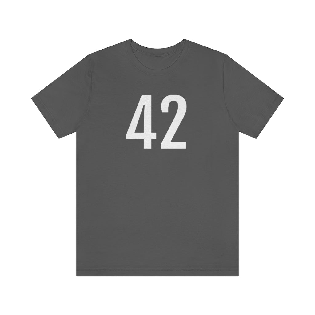 T-Shirt with Number 42 On | Numbered Tee Asphalt T-Shirt Petrova Designs