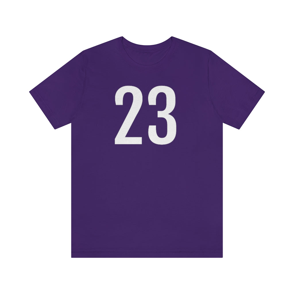 T-Shirt with Number 23 On | Numbered Tee Team Purple T-Shirt Petrova Designs