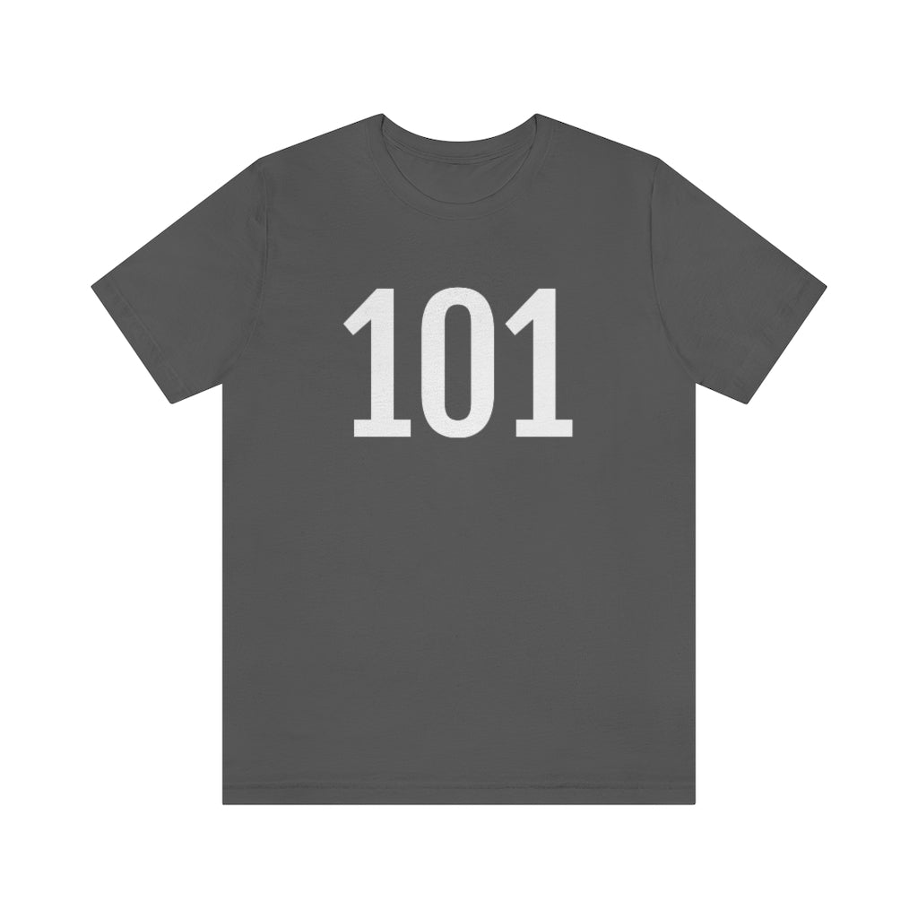 T-Shirt with Number 101 On | Numbered Tee Asphalt T-Shirt Petrova Designs