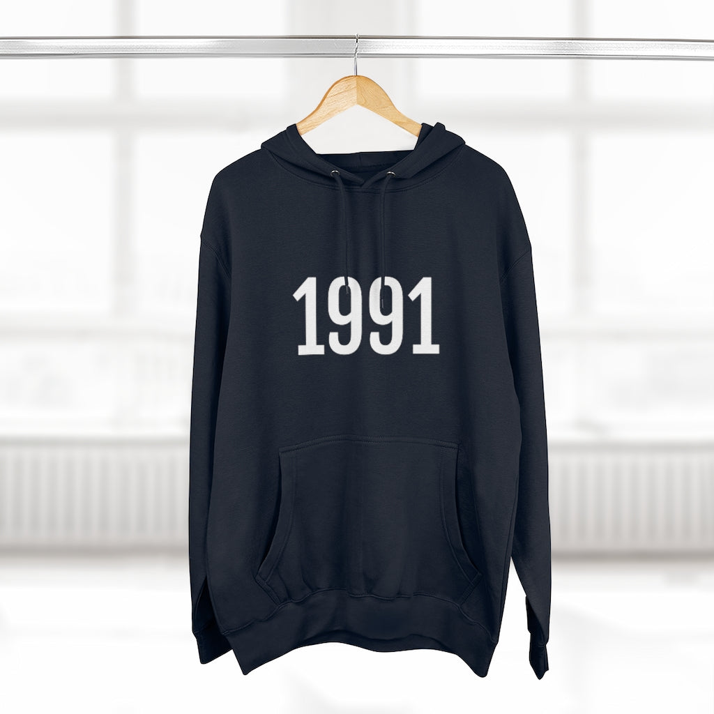 Number 1991 Hoodie | 1991 Sweatshirt with Number On Hoodie Petrova Designs