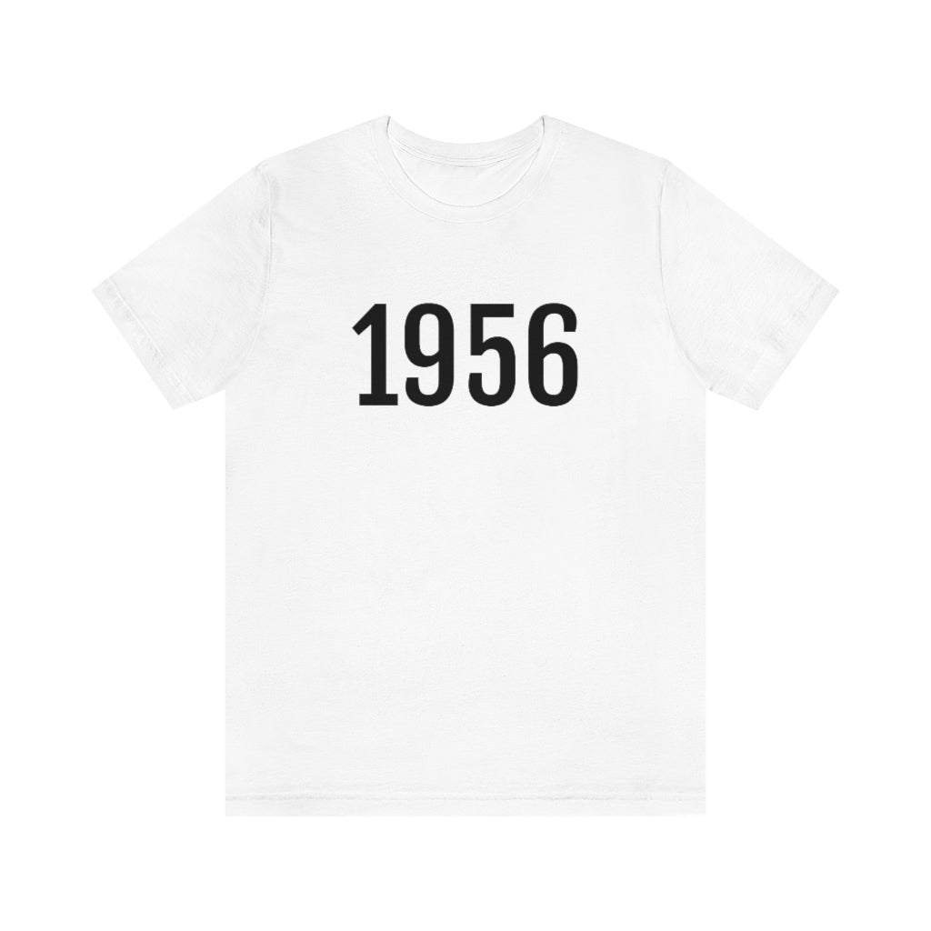 T-Shirt with Number 1956 On | Numbered Tee White T-Shirt Petrova Designs