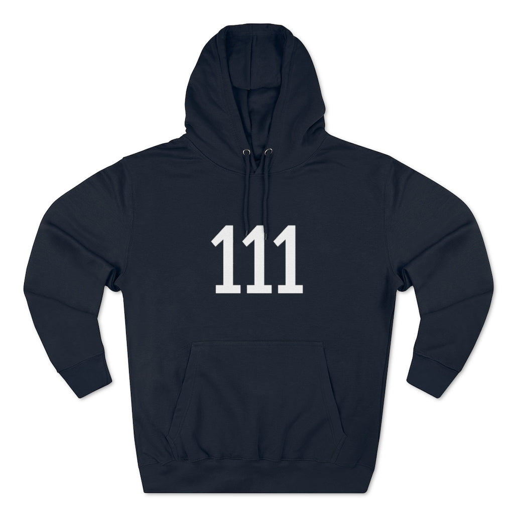 Number 111 hoodie | 111 Pullover | 111 Sweatshirt Navy Hoodie angel number comfy hoodie Cotton Crew neck DTG hooded top Men's Clothing Mother’s Day promotion number numbers on numerology numerology gifts pullover Regular fit sweater pullover sweatshirt T-shirts tshirts gift ideas Unisex Women's Clothing