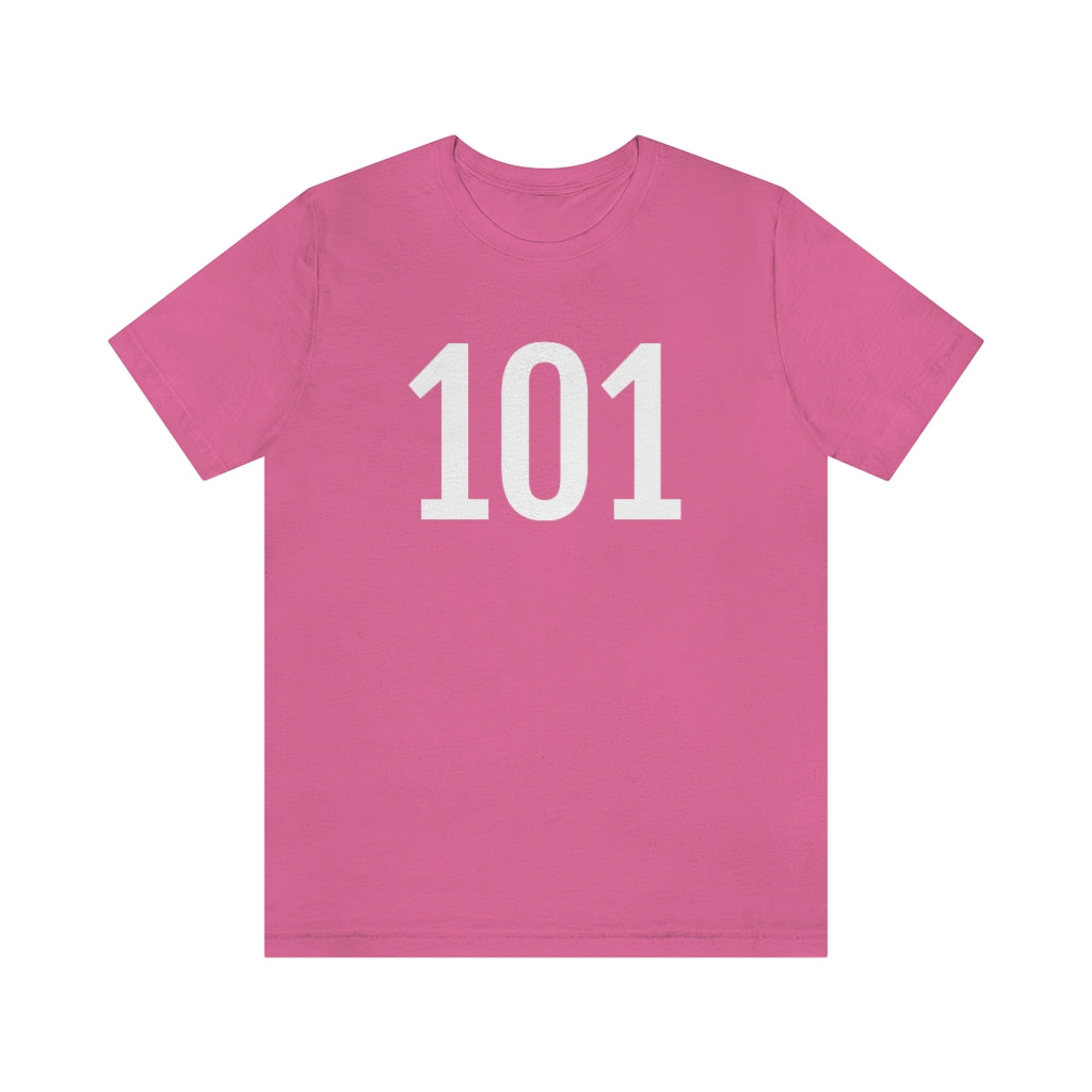 T-Shirt with Number 101 On | Numbered Tee Charity Pink T-Shirt Petrova Designs