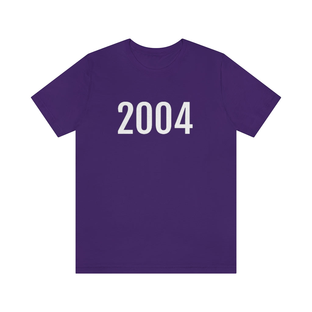 T-Shirt with Number 2004 On | Numbered Tee Team Purple T-Shirt Petrova Designs