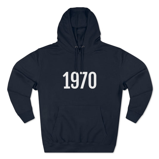 Number 1970 Hoodie | 1970 Sweatshirt with Number On Navy Hoodie Petrova Designs