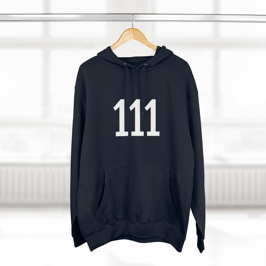 Hoodie Sweatshirt Numbered Hoodie with Numerology Numbers 111 Angel Number Petrova Designs