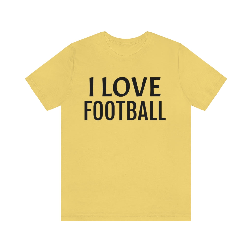 Football Theme T-Shirt | Soccer Lover Gift Idea Yellow T-Shirt Petrova Designs