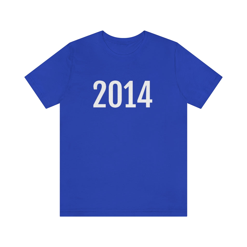 T-Shirt with Number 2014 On | Numbered Tee True Royal T-Shirt Petrova Designs