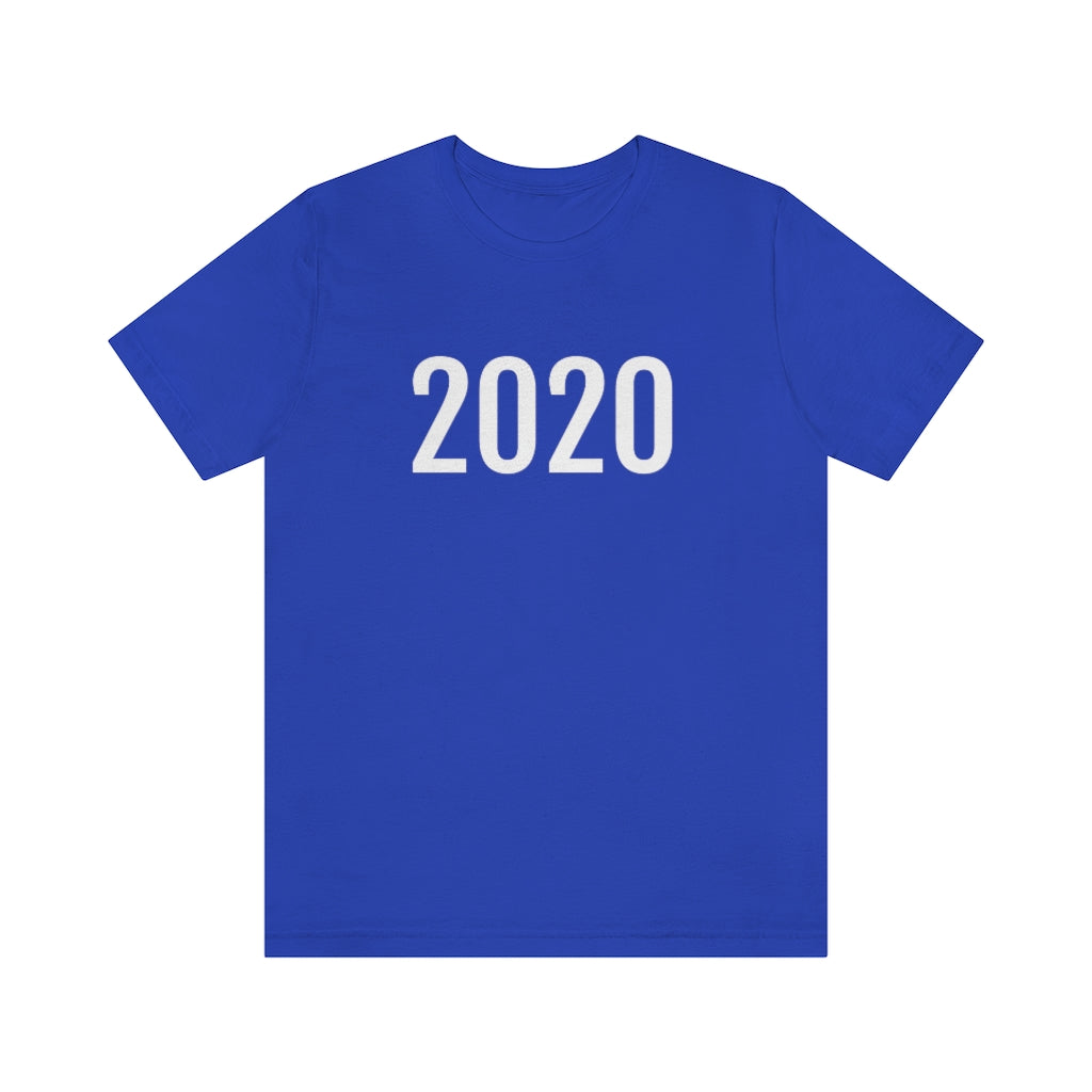 T-Shirt with Number 2020 On | Numbered Tee True Royal T-Shirt Petrova Designs