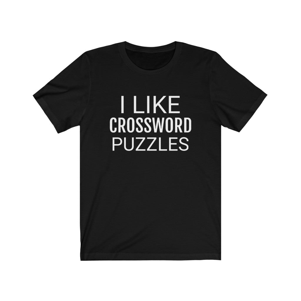 Crossword T-Shirt | For Puzzle Solver Black T-Shirt Petrova Designs