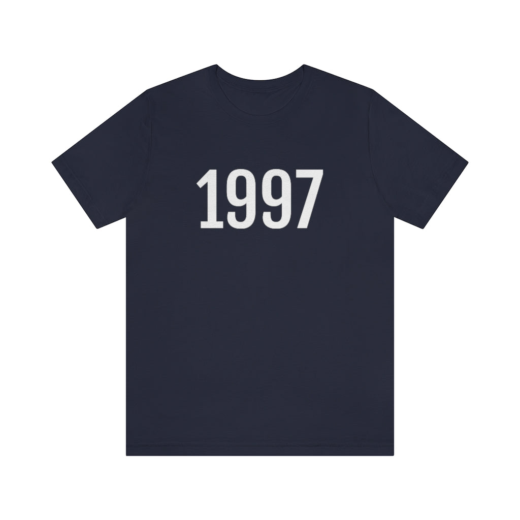T-Shirt with Number 1997 On | Numbered Tee Navy T-Shirt Petrova Designs