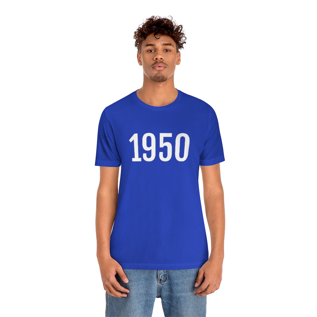 T-Shirt with Number 1950 On | Numbered Tee T-Shirt Petrova Designs