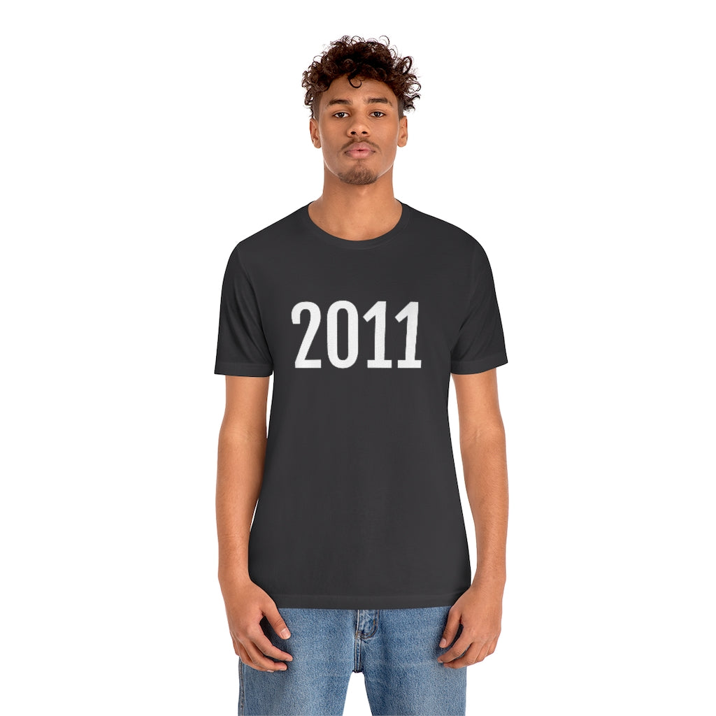 T-Shirt with Number 2011 On | Numbered Tee T-Shirt Petrova Designs