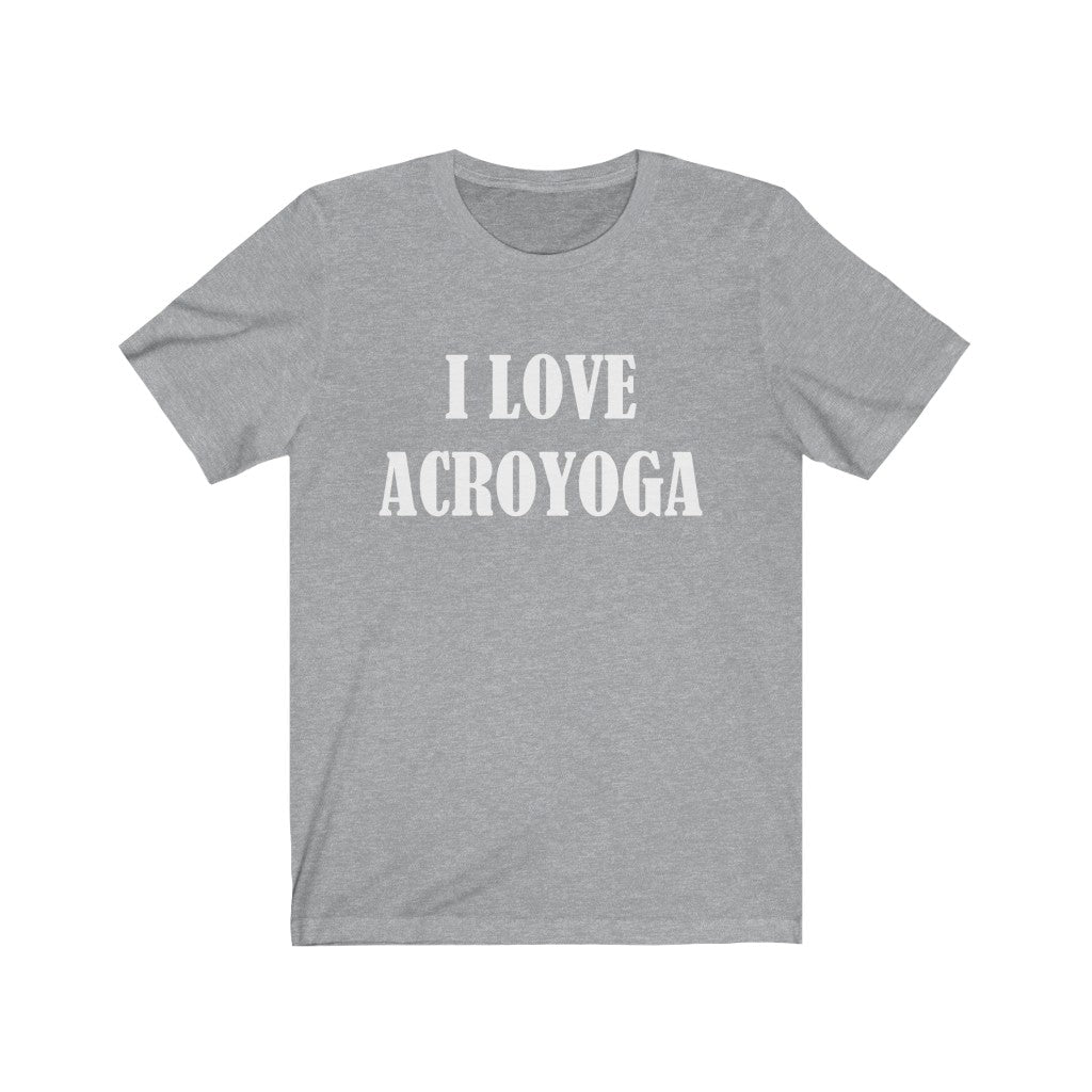 Acroyoga Hobby T-Shirt | Acroyoga Gift Ideas Athletic Heather T-Shirt Petrova Designs