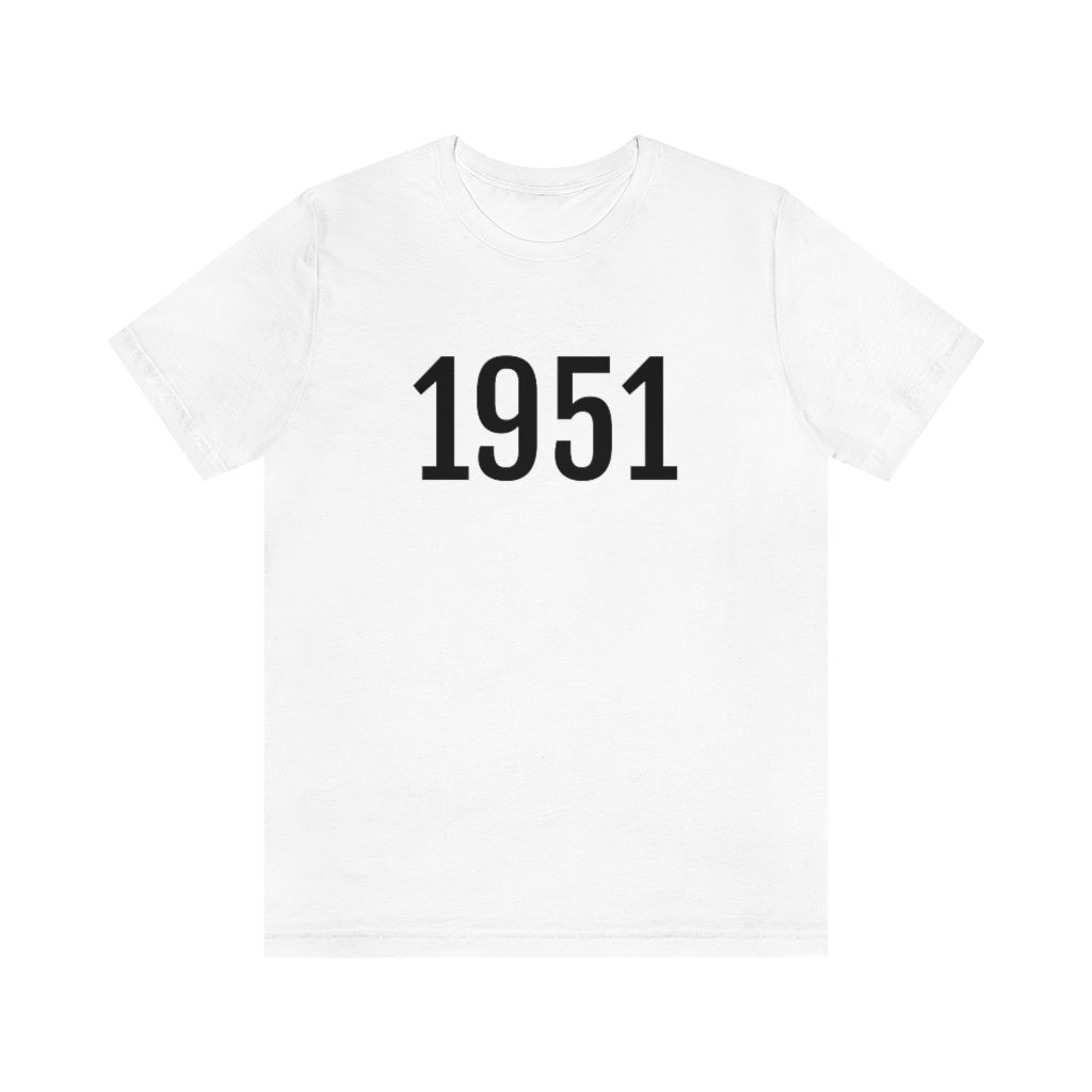 T-Shirt with Number 1951 On | Numbered Tee White T-Shirt Petrova Designs