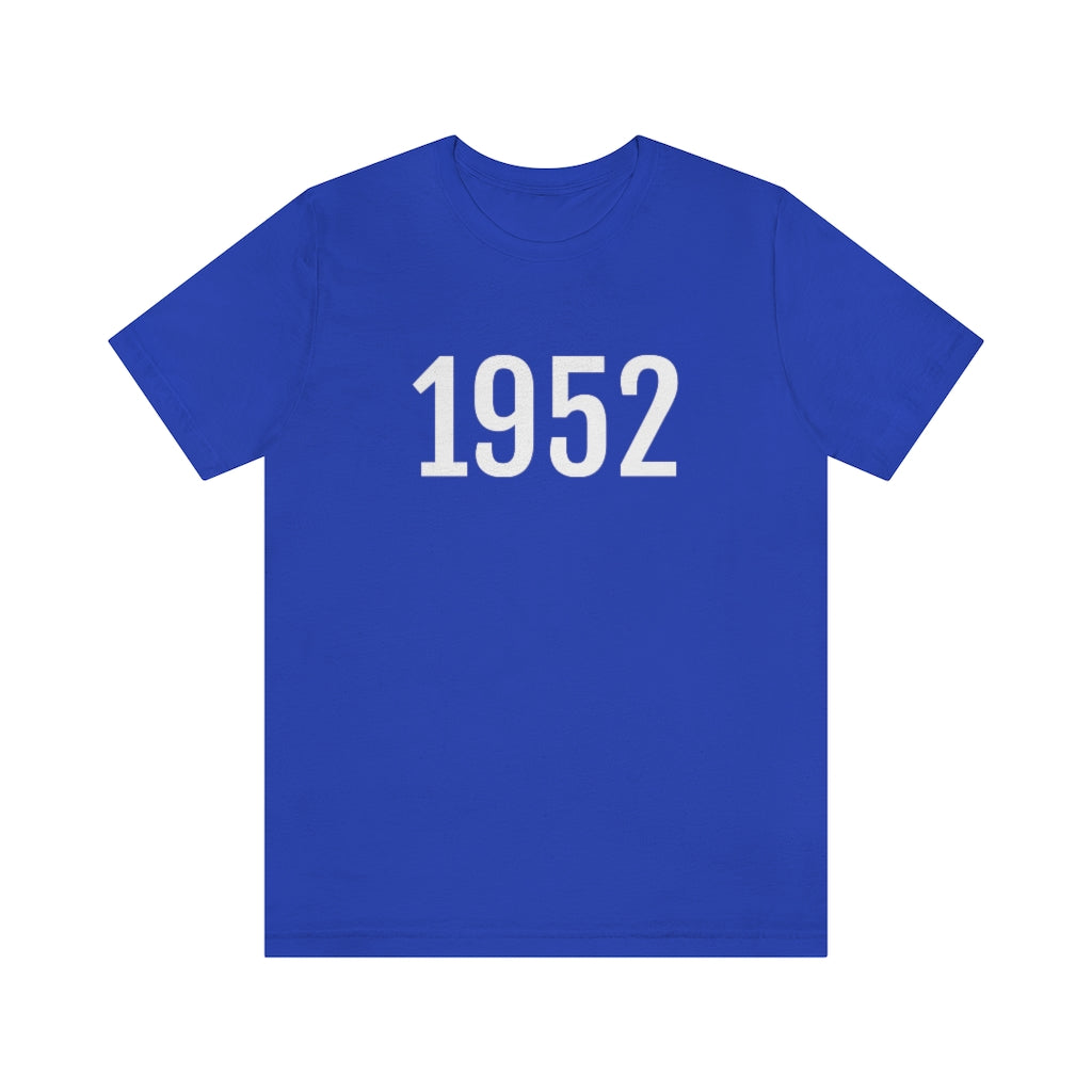 T-Shirt with Number 1952 On | Numbered Tee True Royal T-Shirt Petrova Designs