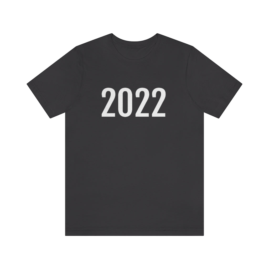 T-Shirt with Number 2022 On | Numbered Tee Dark Grey T-Shirt Petrova Designs