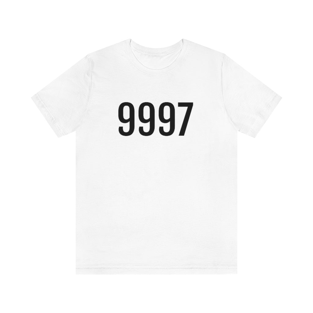 T-Shirt with Number 9997 On | Numbered Tee White T-Shirt Petrova Designs