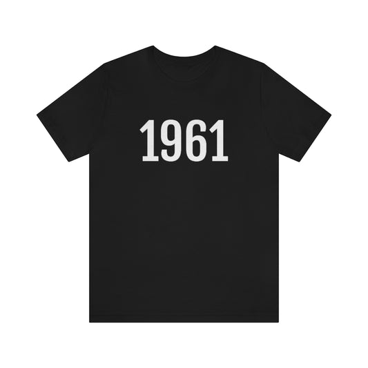T-Shirt with Number 1961 On | Numbered Tee Black T-Shirt Petrova Designs