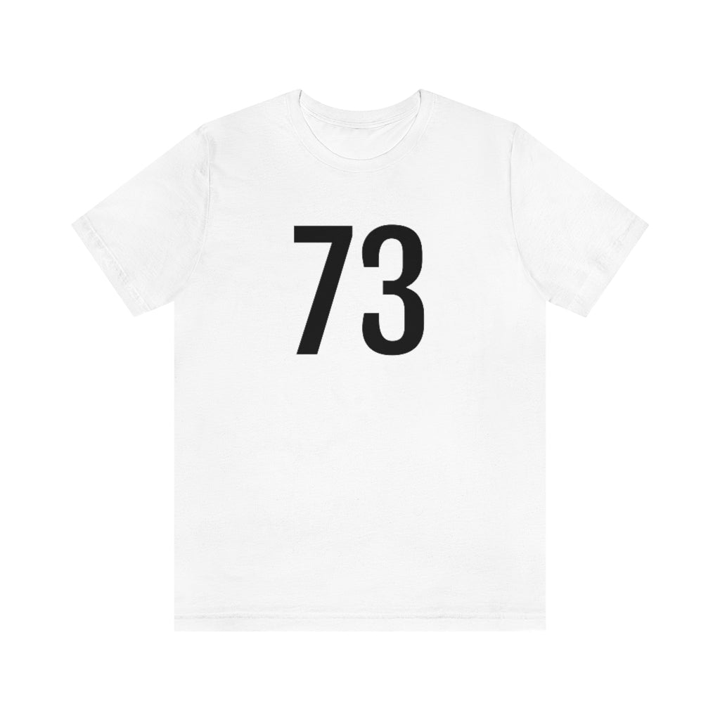 T-Shirt with Number 73 On | Numbered Tee White T-Shirt Petrova Designs