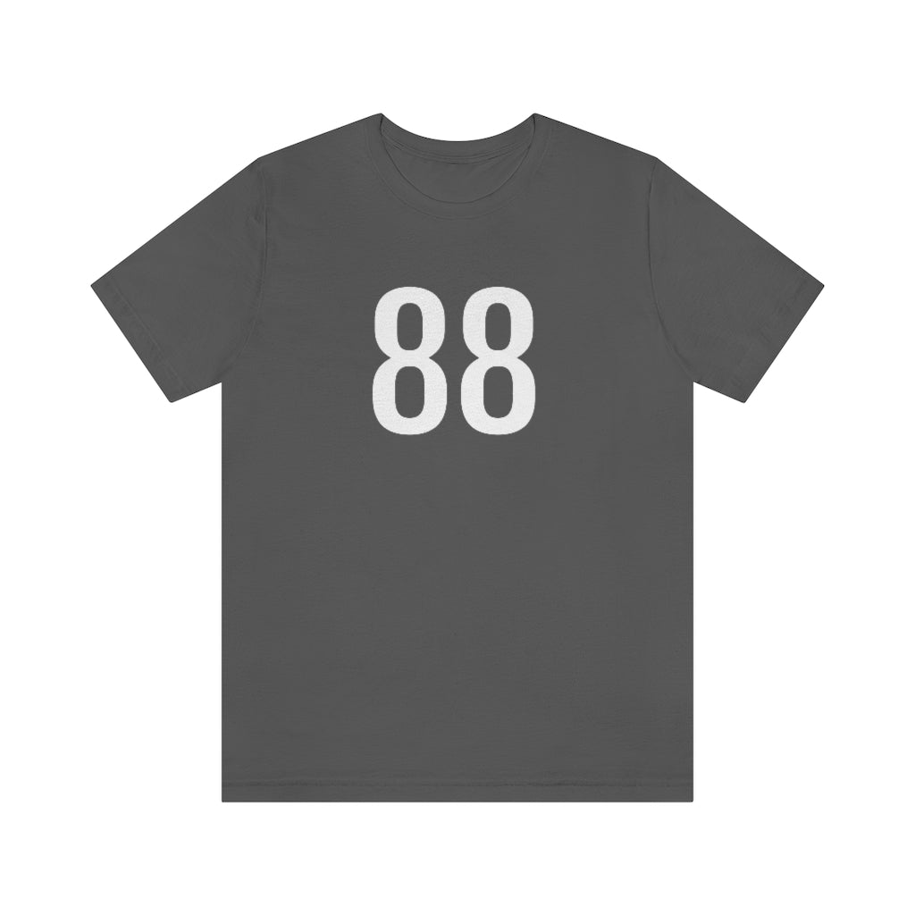 T-Shirt with Number 88 On | Numbered Tee Asphalt T-Shirt Petrova Designs
