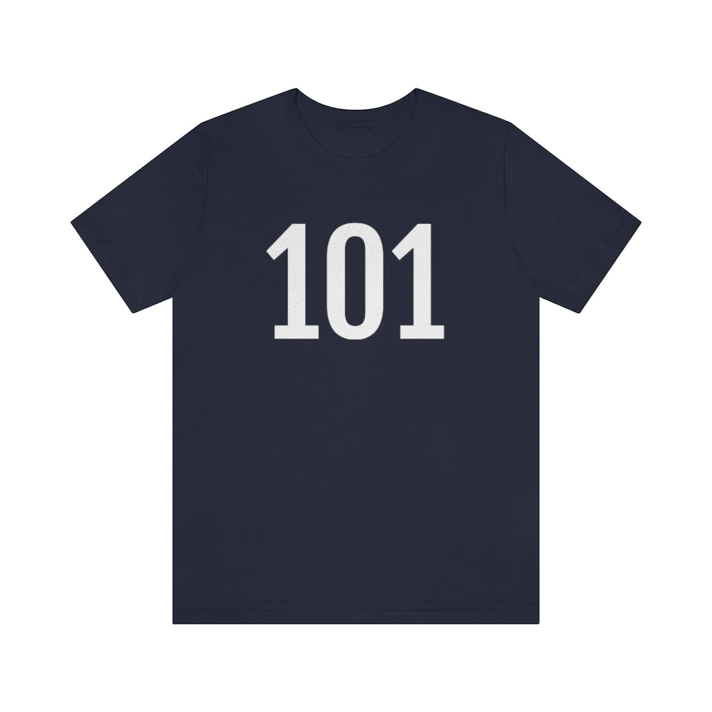 T-Shirt with Number 101 On | Numbered Tee Navy T-Shirt Petrova Designs