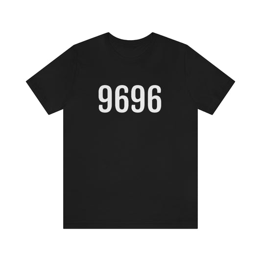T-Shirt with Number 9696 On | Numbered Tee Black T-Shirt Petrova Designs