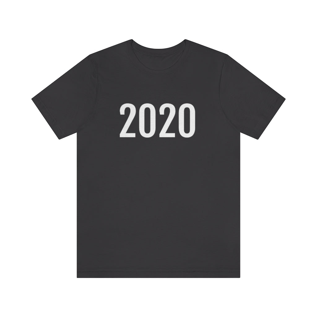 T-Shirt with Number 2020 On | Numbered Tee Dark Grey T-Shirt Petrova Designs