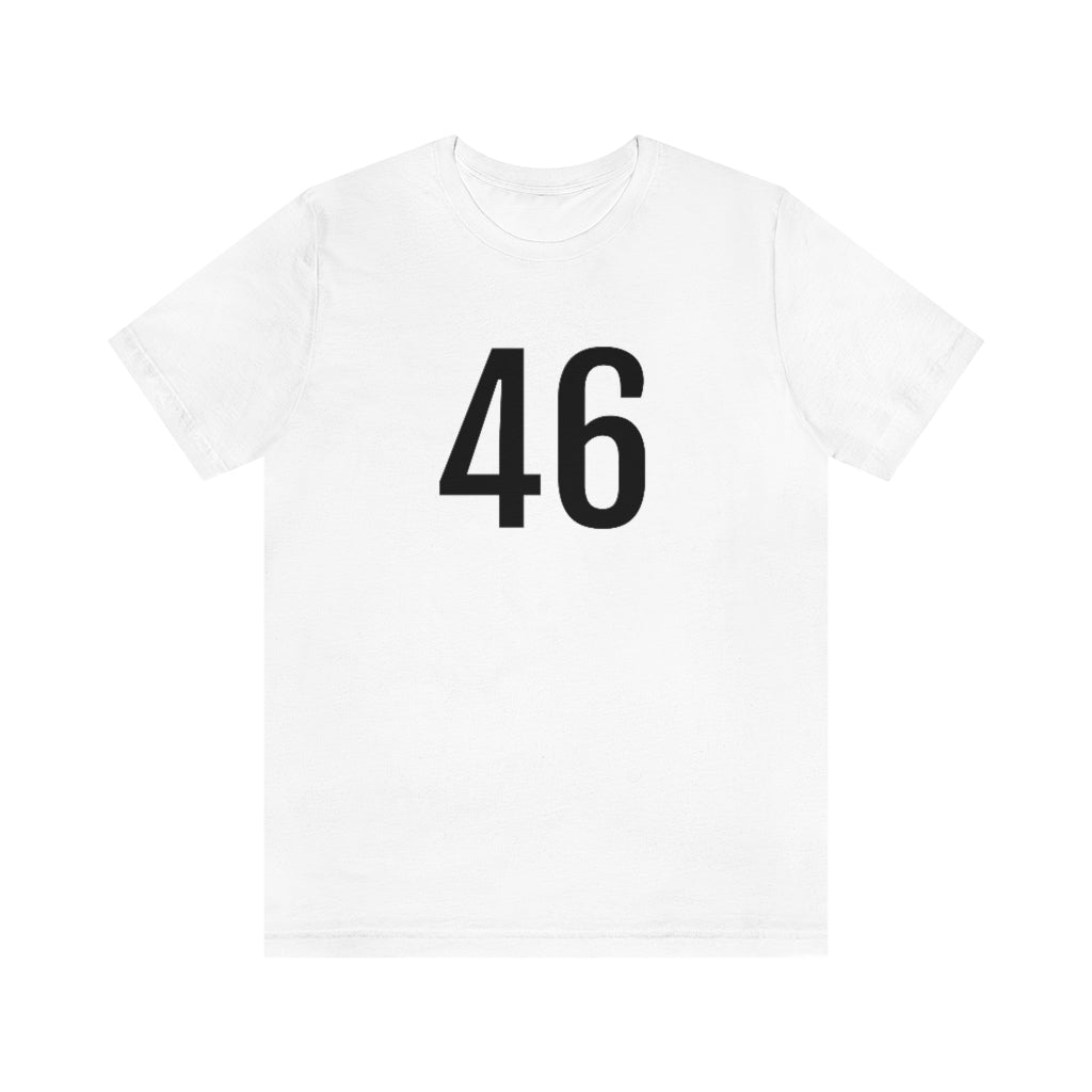 T-Shirt with Number 46 On | Numbered Tee White T-Shirt Petrova Designs
