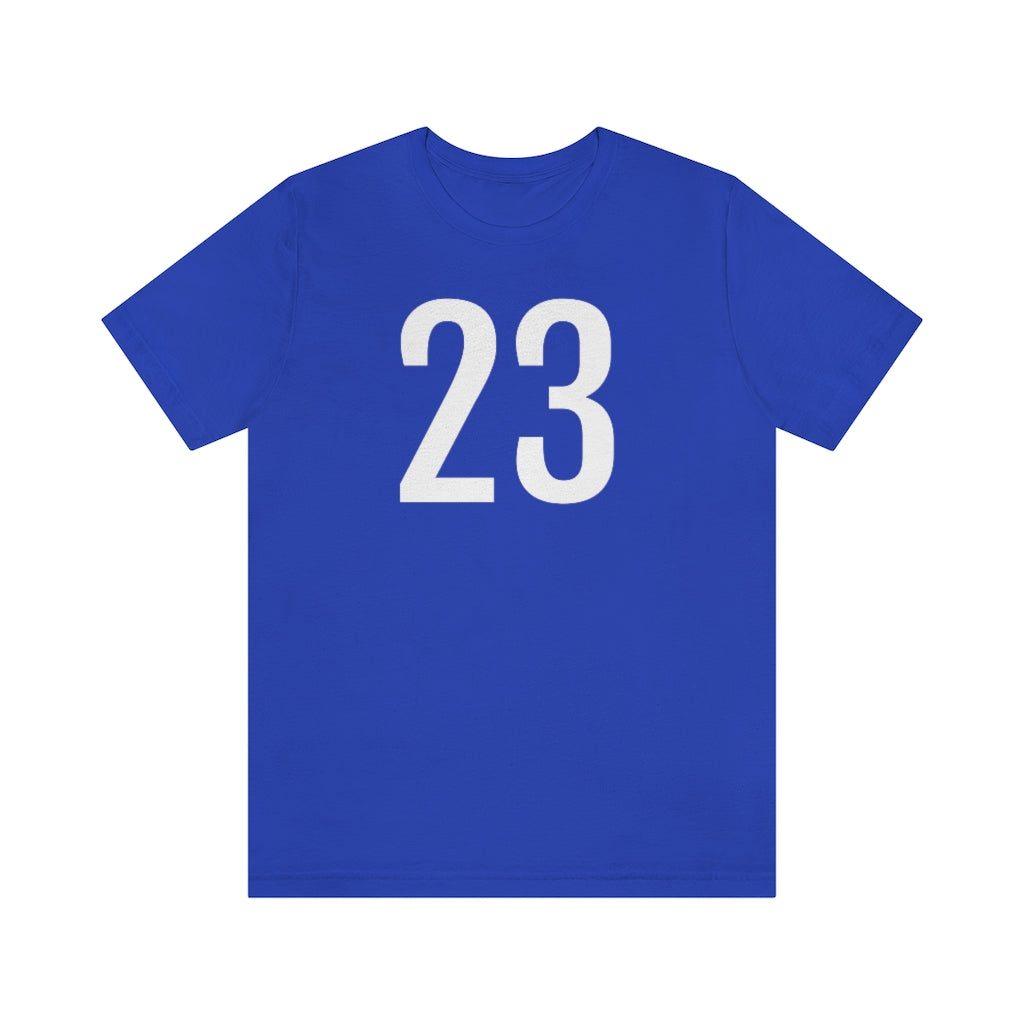 T-Shirt with Number 23 On | Numbered Tee True Royal T-Shirt Petrova Designs