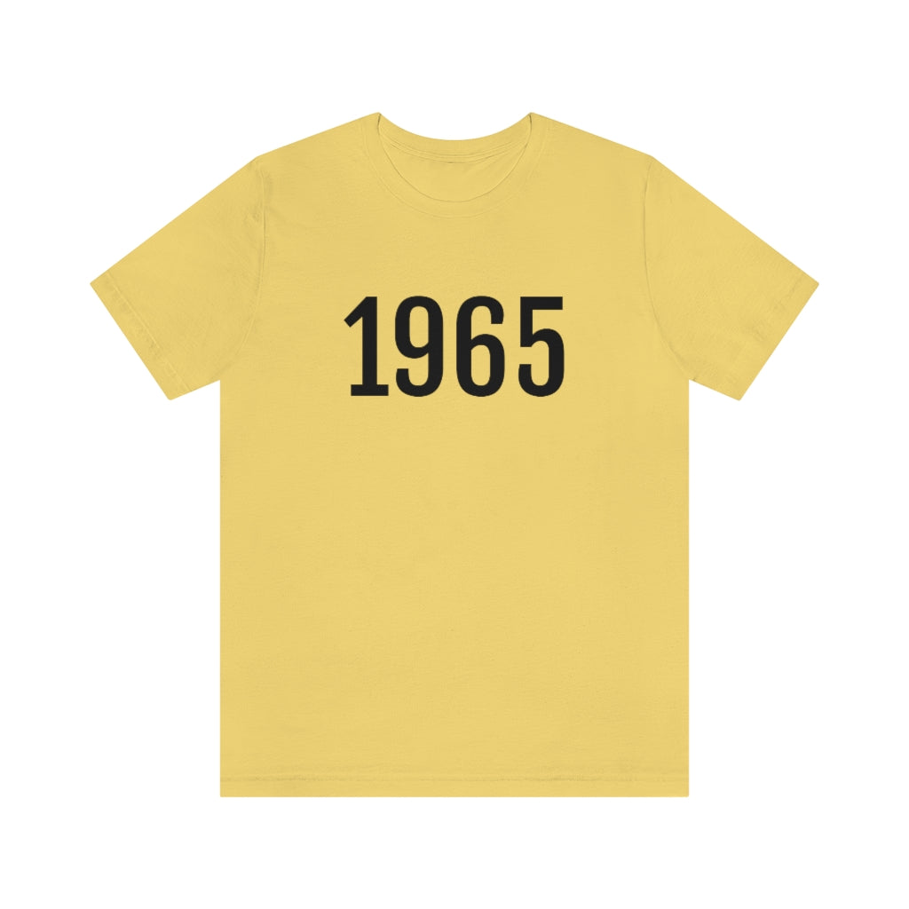T-Shirt with Number 1965 On | Numbered Tee Yellow T-Shirt Petrova Designs