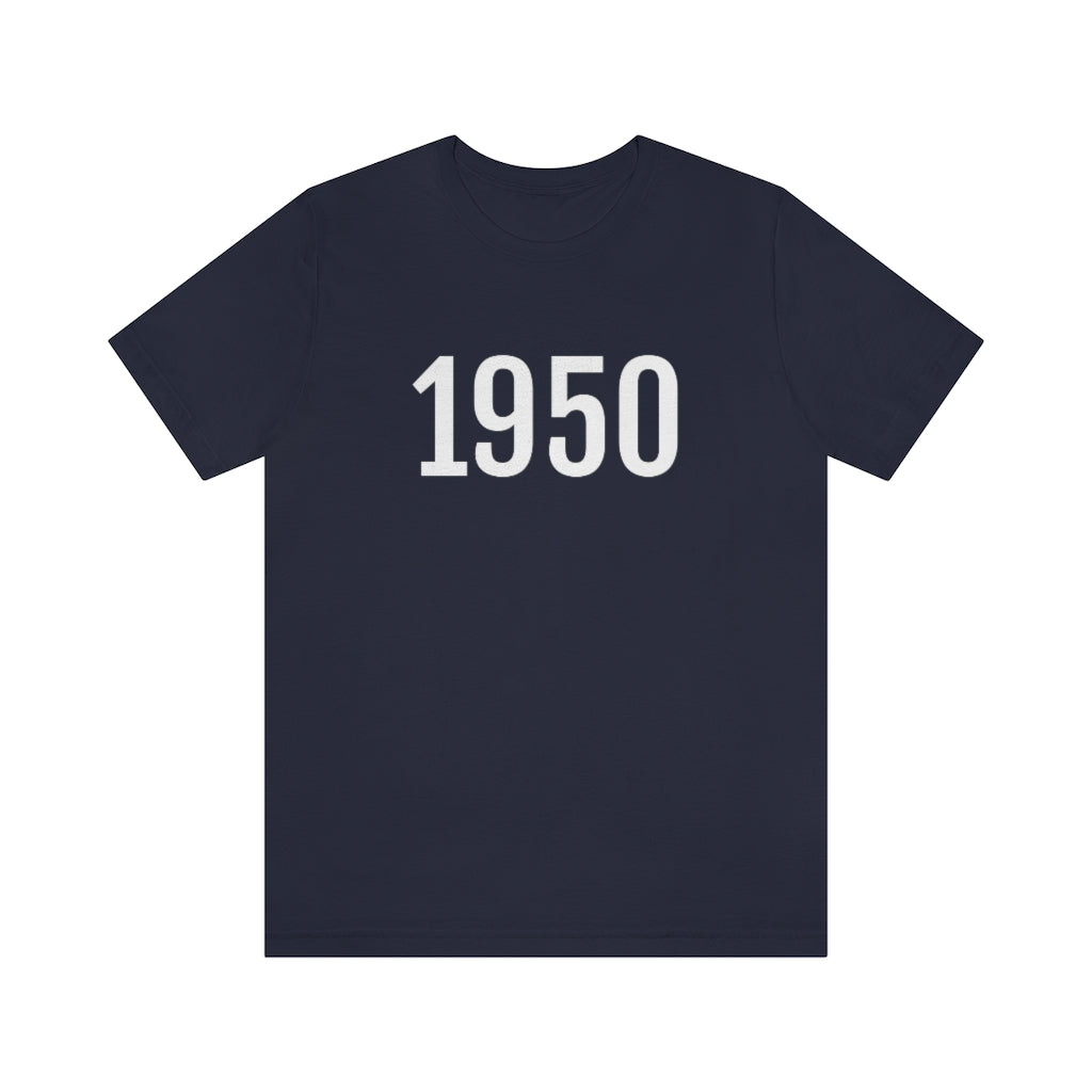 T-Shirt with Number 1950 On | Numbered Tee Navy T-Shirt Petrova Designs
