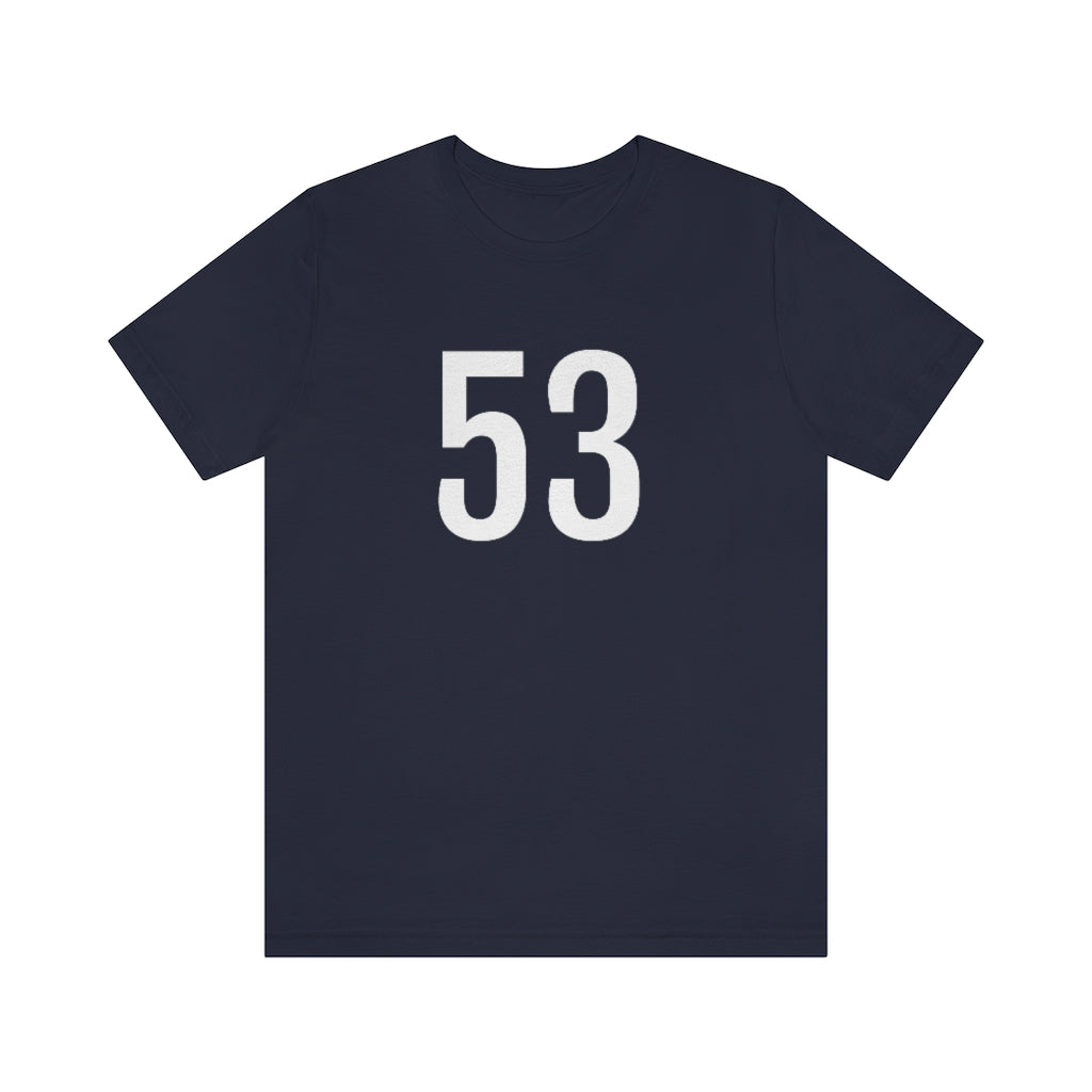 Navy T-Shirt Tshirt Design Numbered Short Sleeved Shirt Gift for Friend and Family Petrova Designs