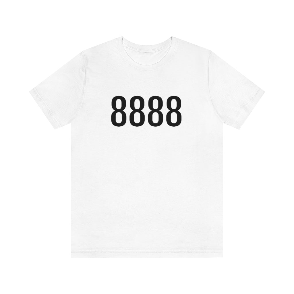T-Shirt with Number 8888 On | Numbered Tee White T-Shirt Petrova Designs