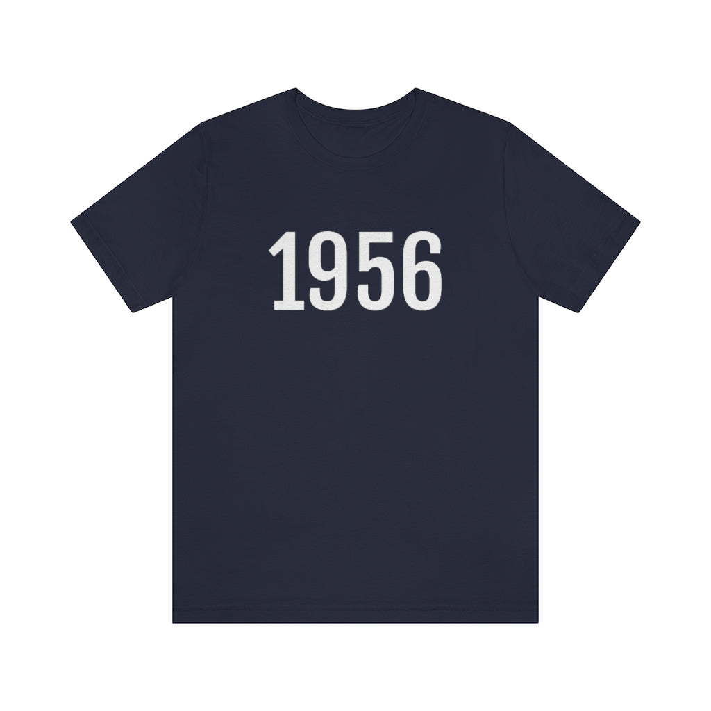 T-Shirt with Number 1956 On | Numbered Tee Navy T-Shirt Petrova Designs