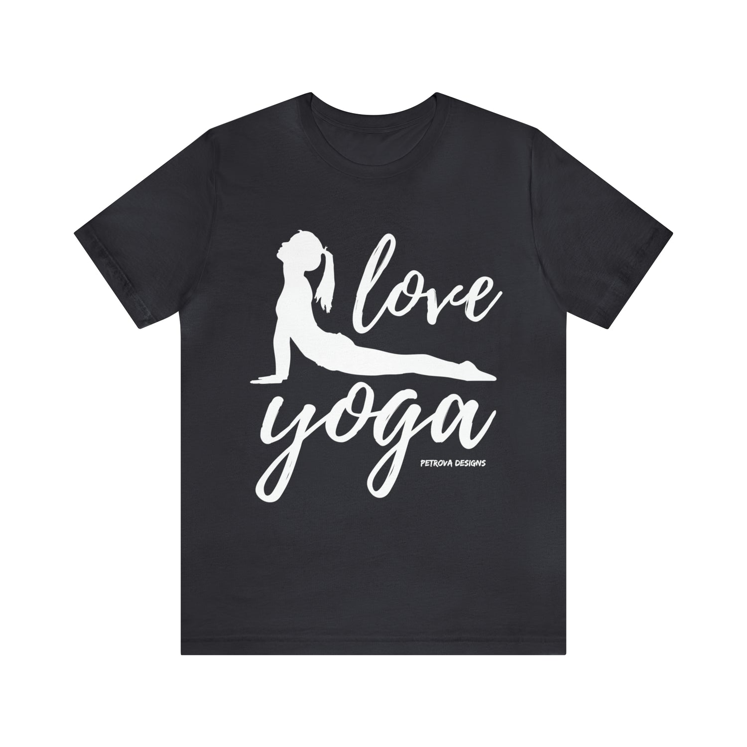 Yoga Theme T-Shirt | Yoga Lover Gift Idea Dark Grey T-Shirt Petrova Designs