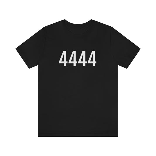 T-Shirt with Number 4444 On | Numbered Tee Black T-Shirt Petrova Designs