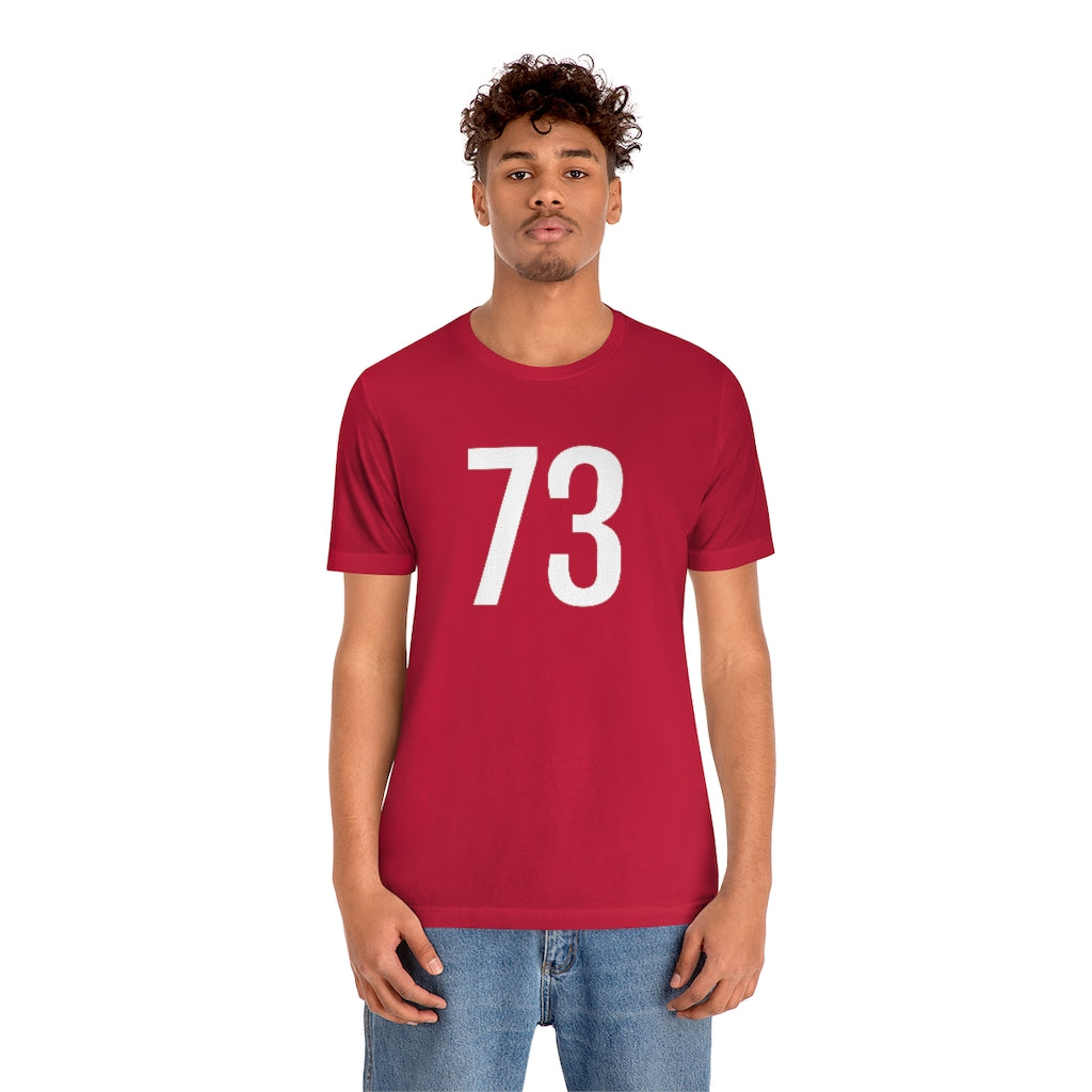 T-Shirt with Number 73 On | Numbered Tee T-Shirt Petrova Designs