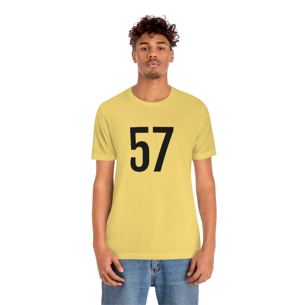 T-Shirt with Number 57 On | Numbered Tee T-Shirt Petrova Designs