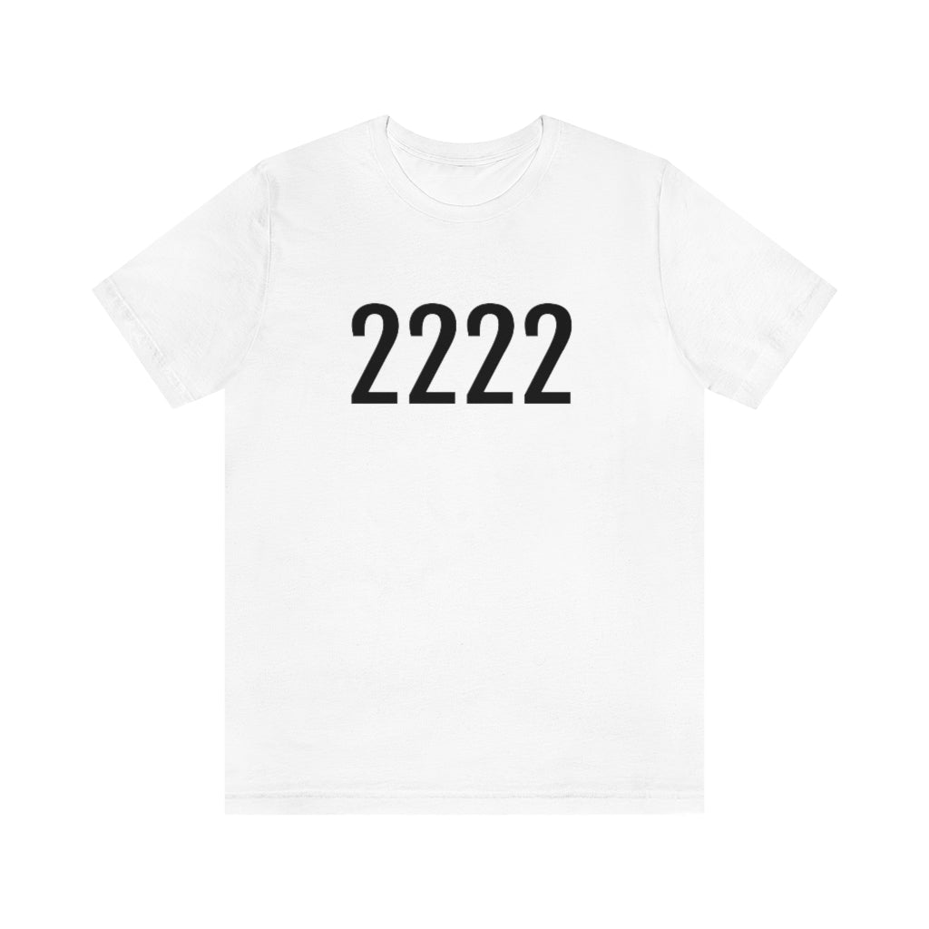 T-Shirt with Number 2222 On | Numbered Tee White T-Shirt Petrova Designs