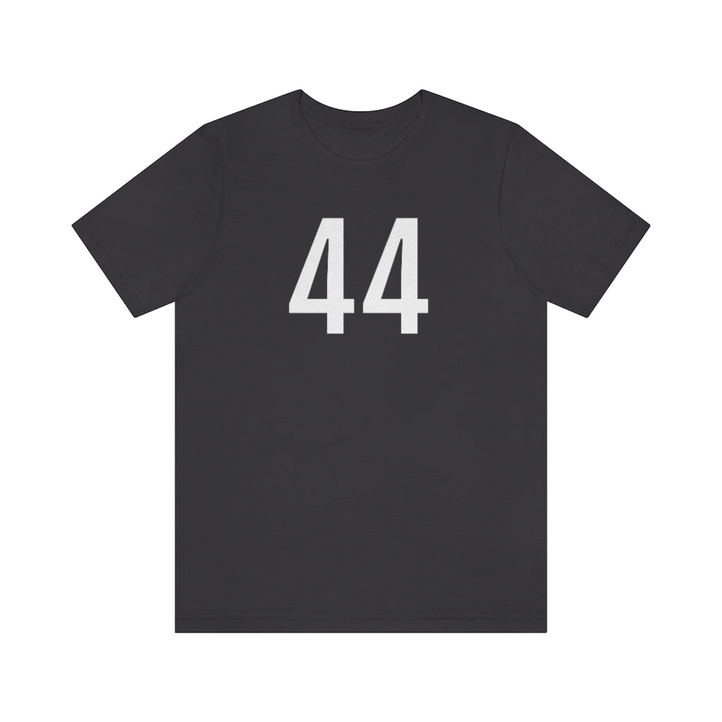 T-Shirt with Number 44 On | Numbered Tee Dark Grey T-Shirt Petrova Designs